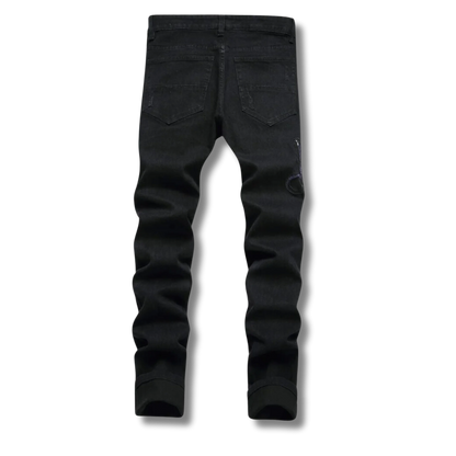 Black Python Jeans