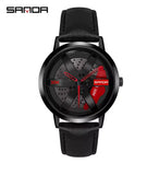 Men's 3D Car Wheel Sports Watch - Waterproof Quartz